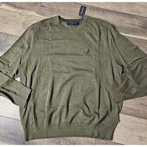 2 for $20 Nautica (NEW) Olive Green Crewneck Sweater Size XL